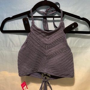 NWT HIGH NECK CROCHET STYLE TANKINI TOP SZ XL